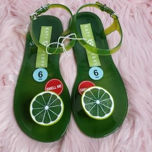 Katy Perry Lime Jelly Womens Sandals Size 6